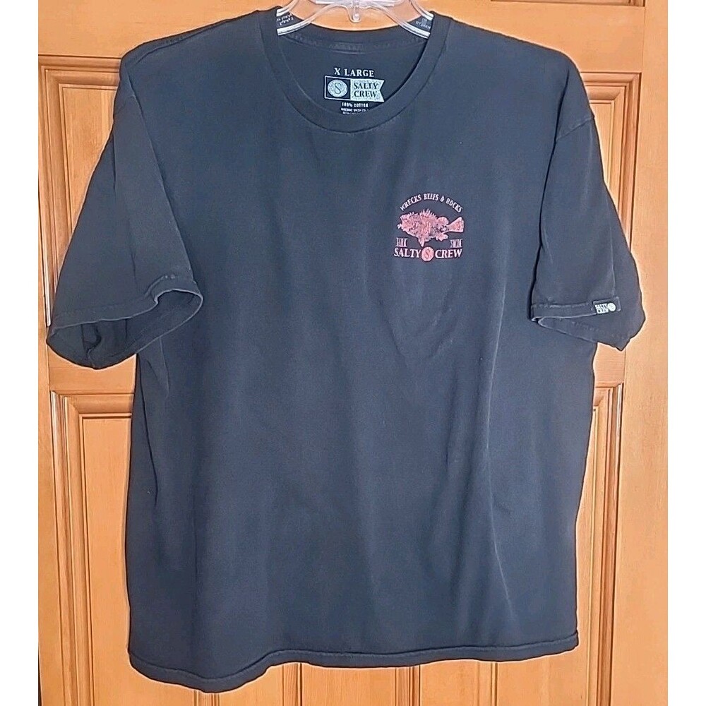 Salty Crew Wrecks Reef And Rocks  T-Shirt with Logo Graphic Size XL
